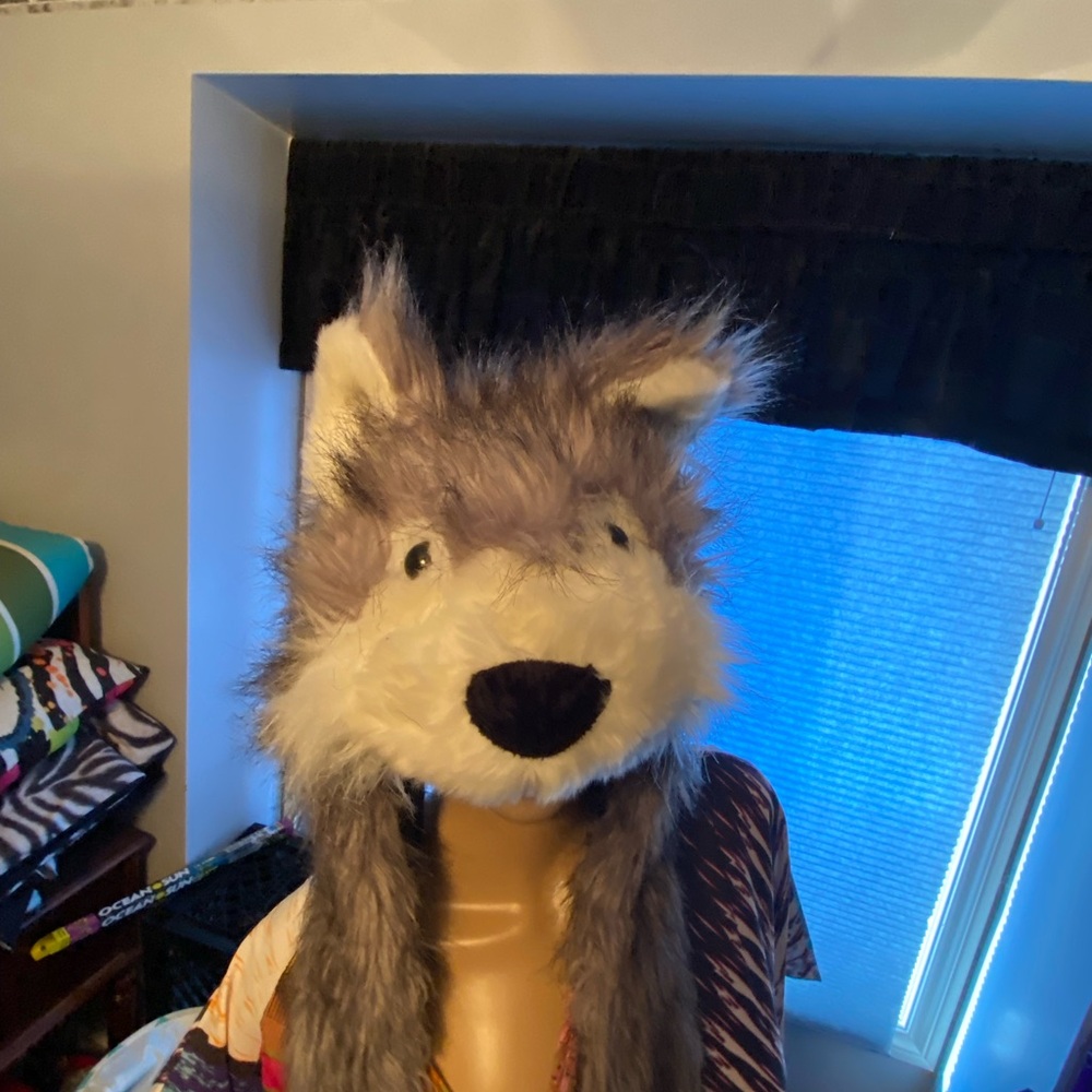 Gray Wolf Kids Hat